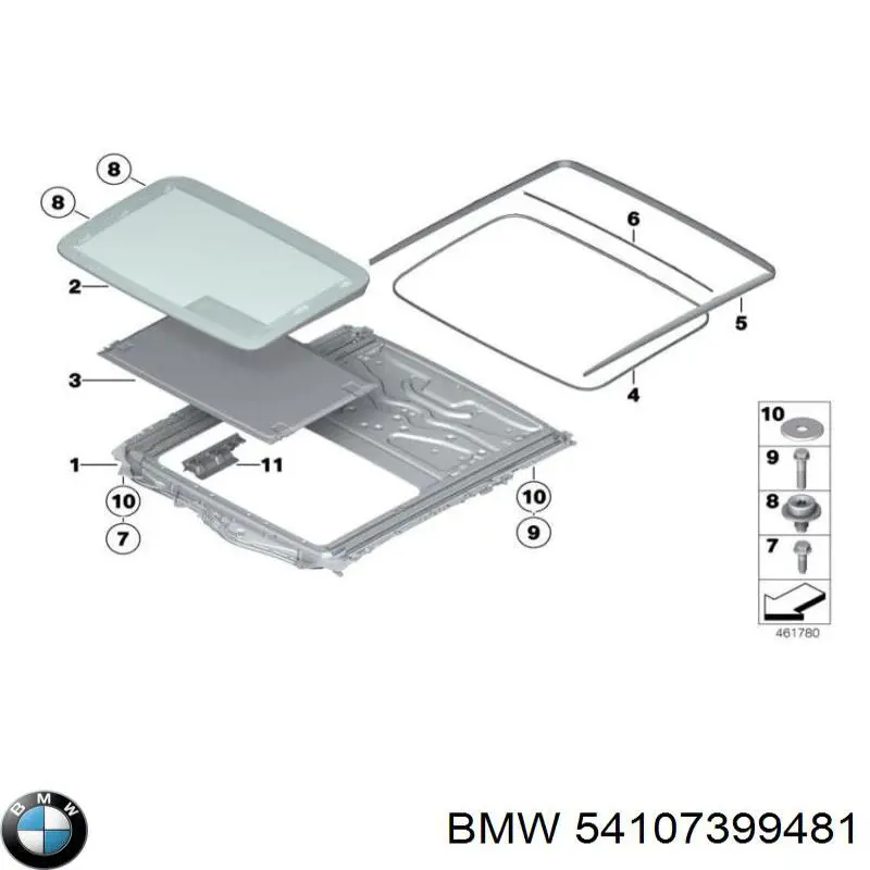 54107399481 BMW tampa de alcapão do teto