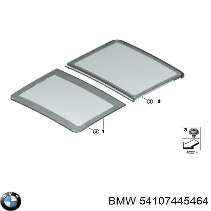 54107445464 BMW Крышка люка крыши задняя