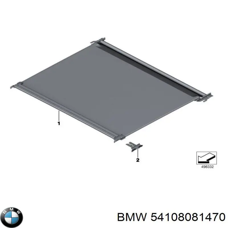 54108081470 BMW Штора люка солнцезащитная