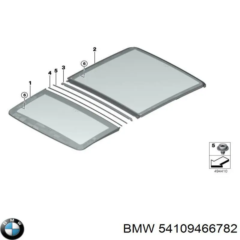 54109466782 BMW Крышка люка крыши передняя