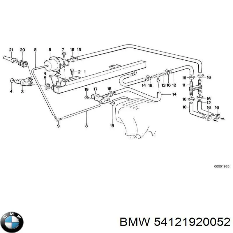 Прокладка масляного фильтра 54121920052 BMW