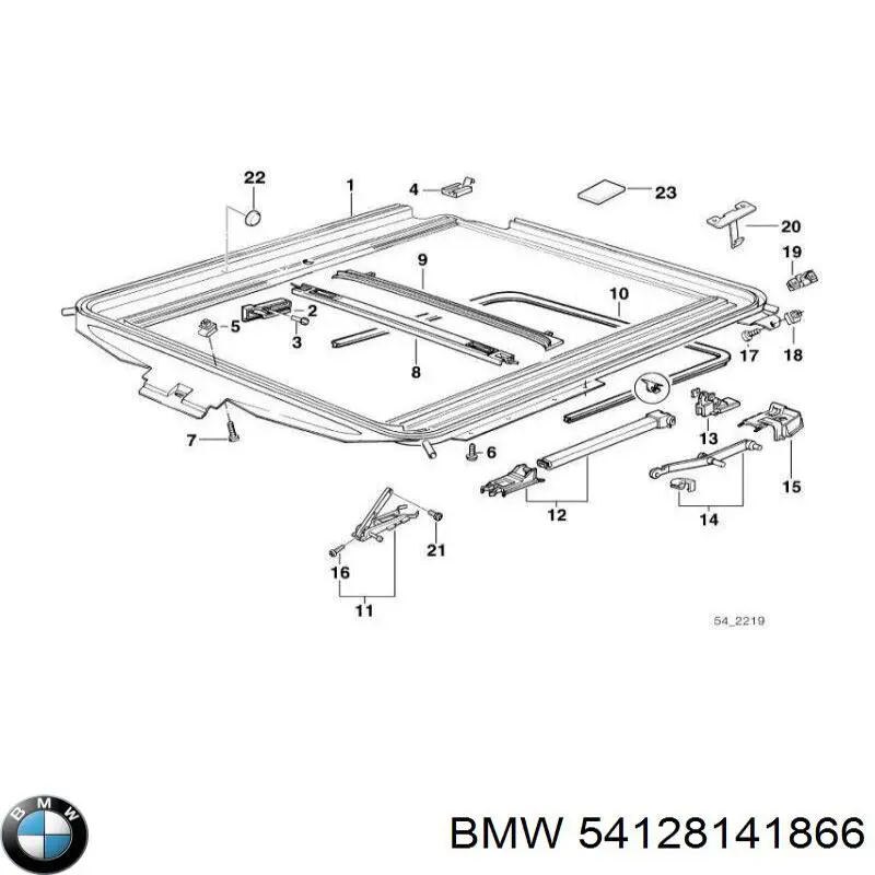 Стекло крыши BMW 54128141866 цена, от 112.87 USD