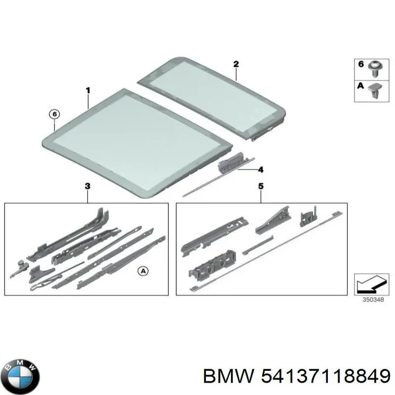 Направляюча люка 54137118849 BMW