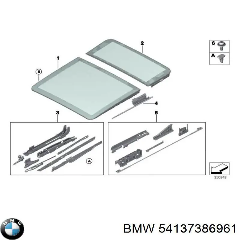 54109463699 BMW Крышка люка крыши задняя
