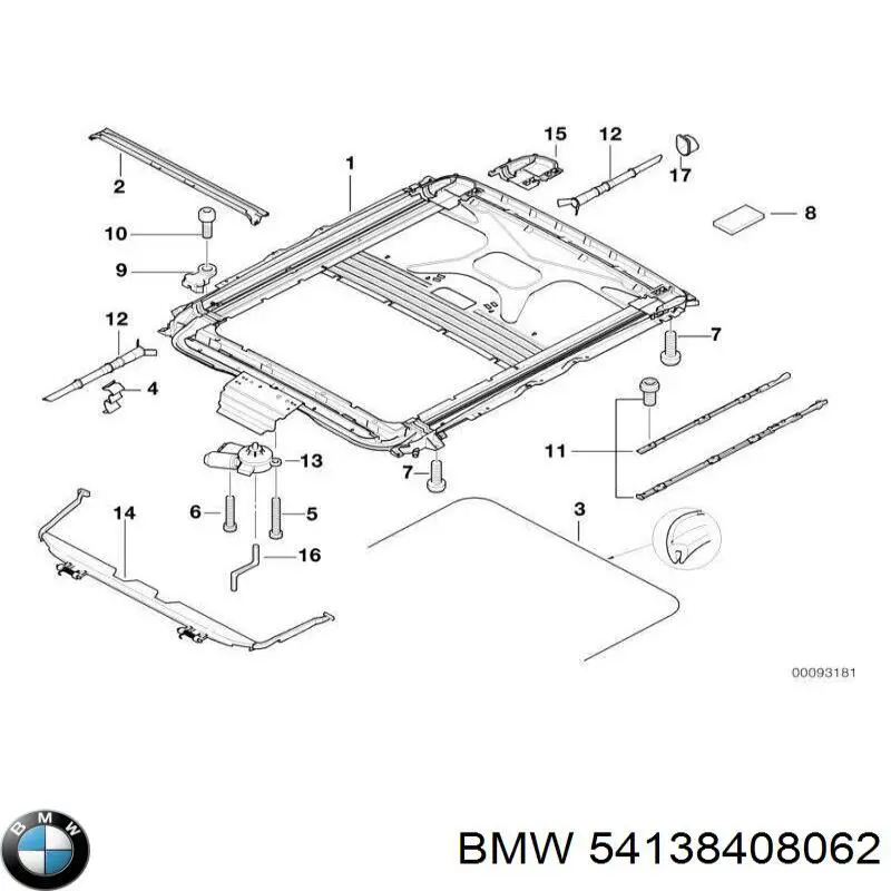 Люк в сборе BMW 54138408062