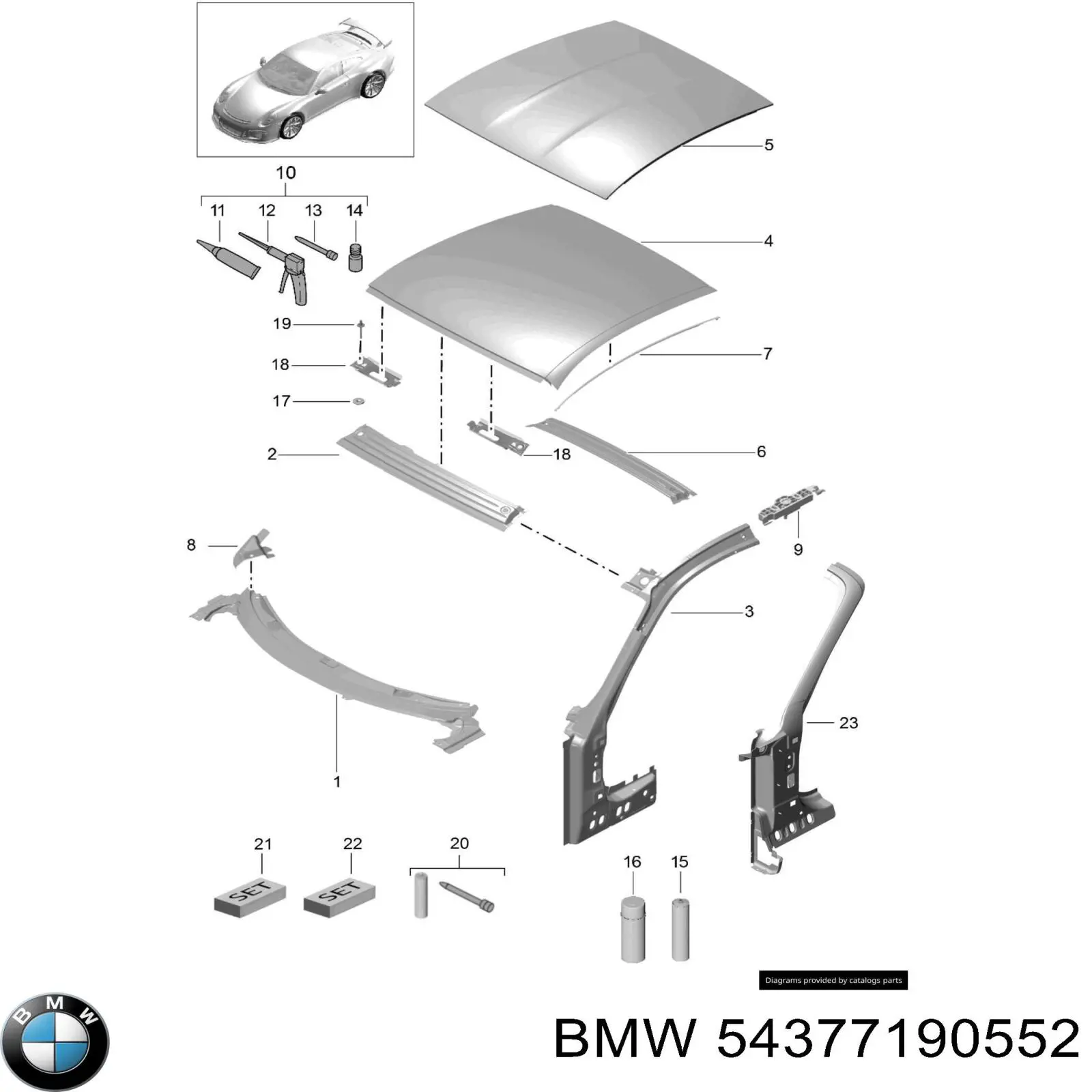  BMW 54377190552 цена, от 54.18 USD