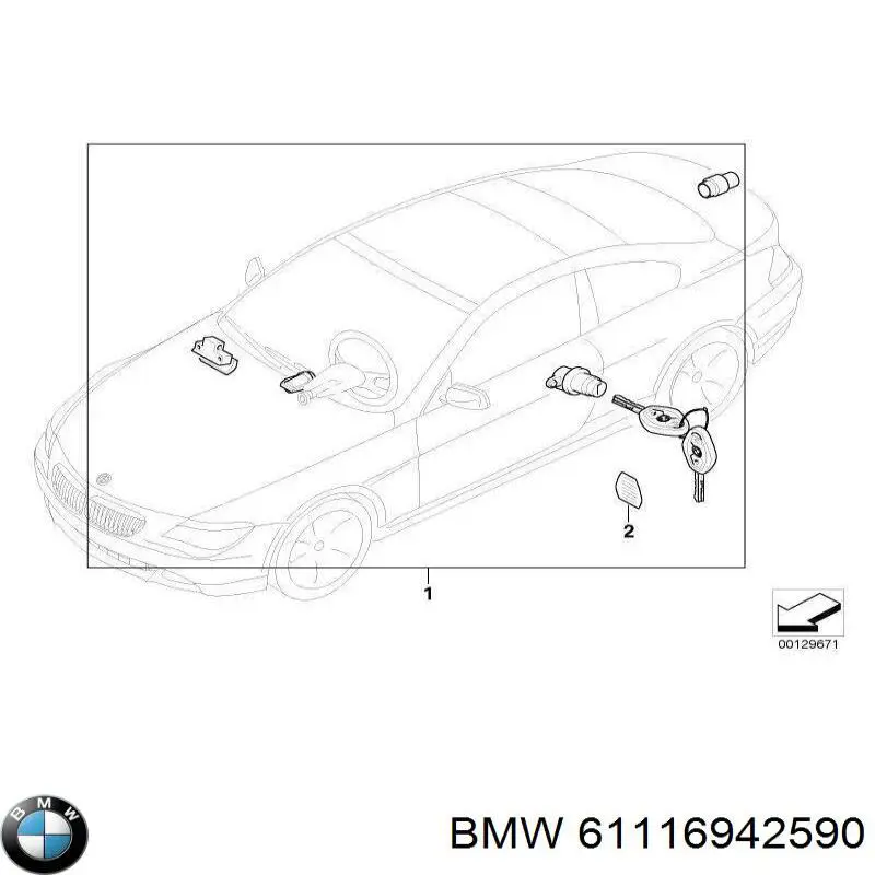  BMW 61116942590 цена, от 38.01 USD