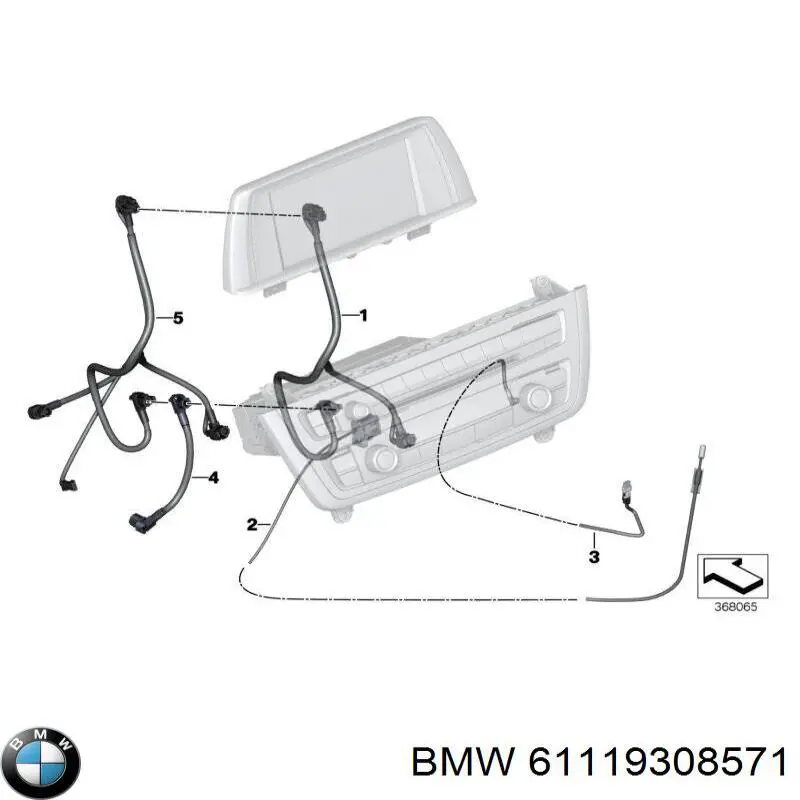 61119308571 BMW Кабель антенны магнитоллы