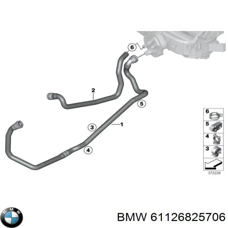 Купить 61126825706 BMW Молдинг стекла заднего