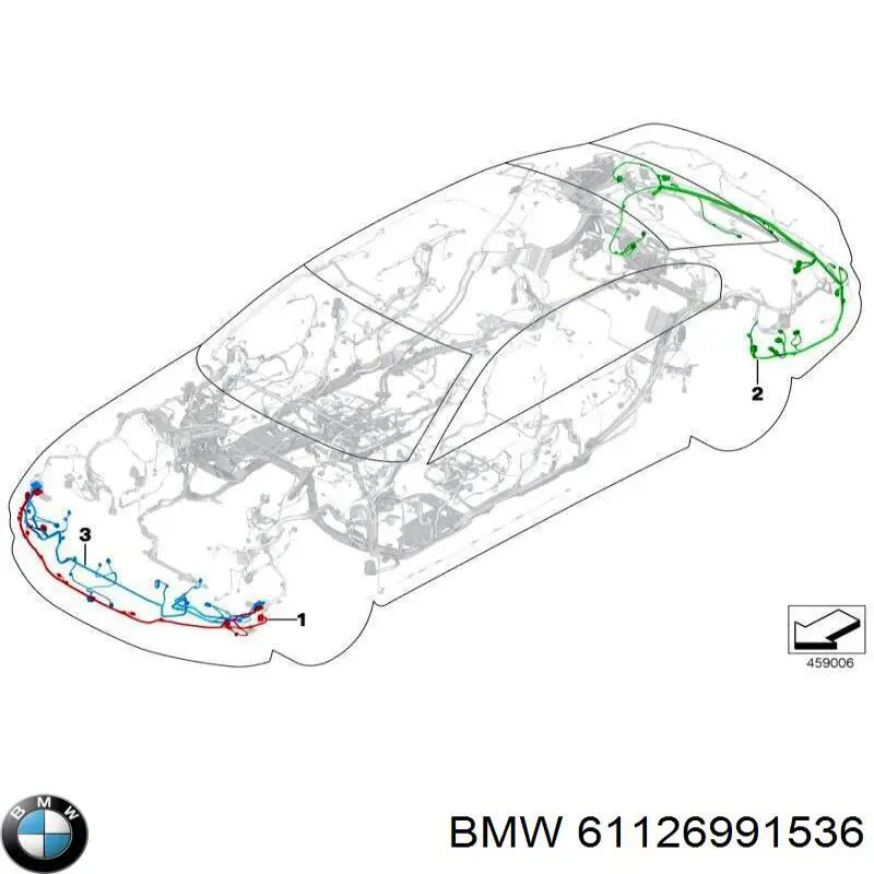 61129855638 BMW Кабель/провод парктроника бампера, переднего