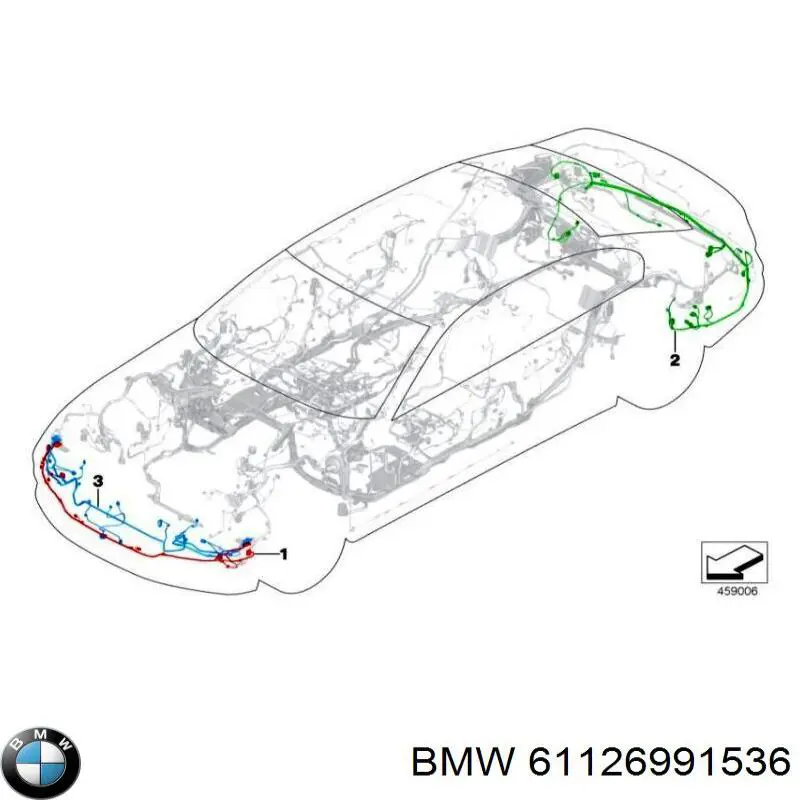 Кабель (провод) парктроника бампера переднего BMW 61129855638 цена, от 76.15 USD
