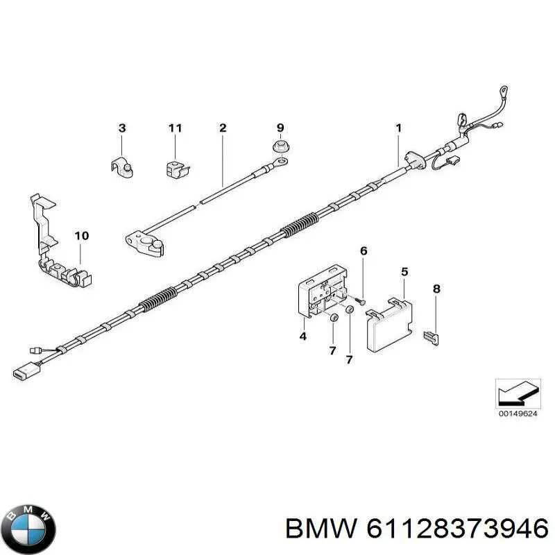 Клема аккумулятора 61128373946 BMW