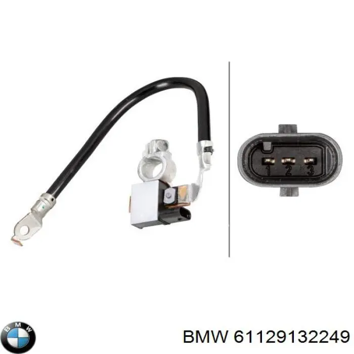 61129132249 BMW кабель массы аккумулятора (акб)