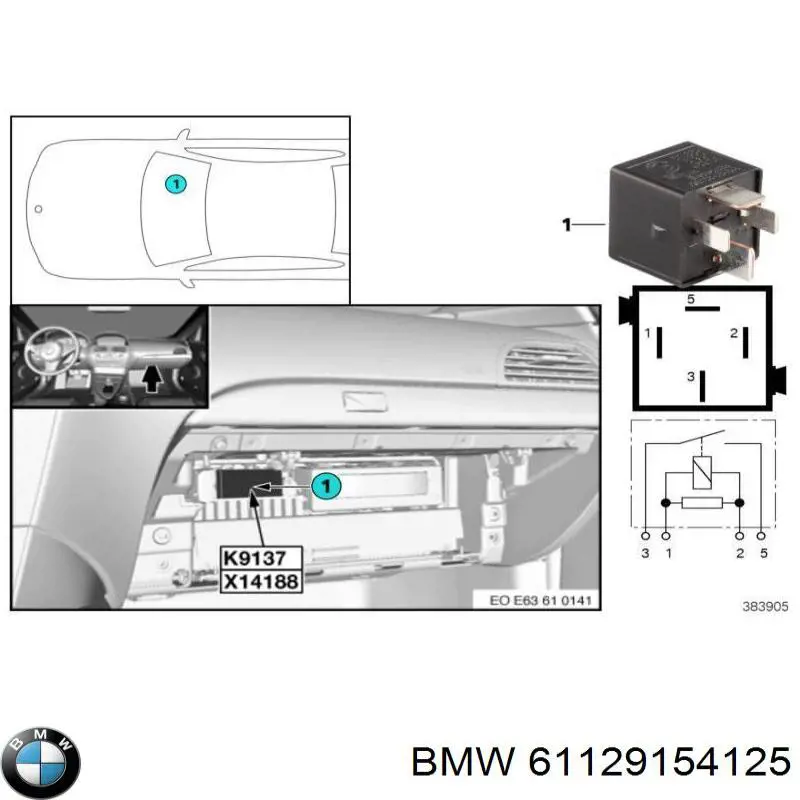  BMW 61129154125 цена, от 16.47 USD