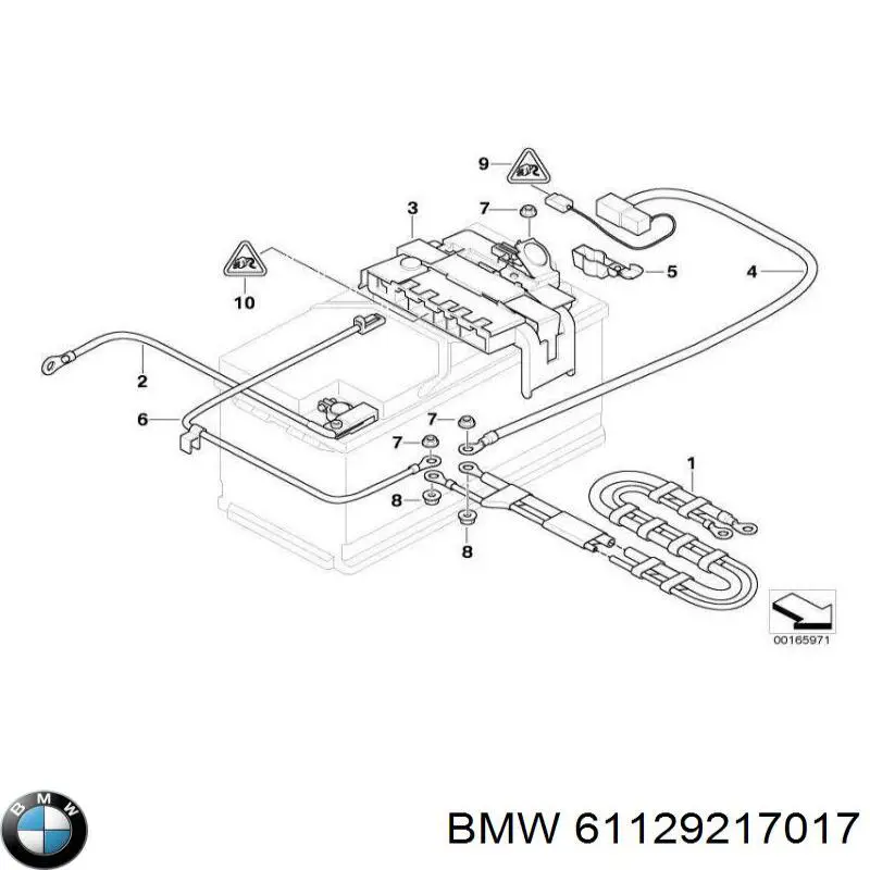 Cabo de borne positivo de bateria recarregável (PILHA) para BMW 1 (E81, E87)