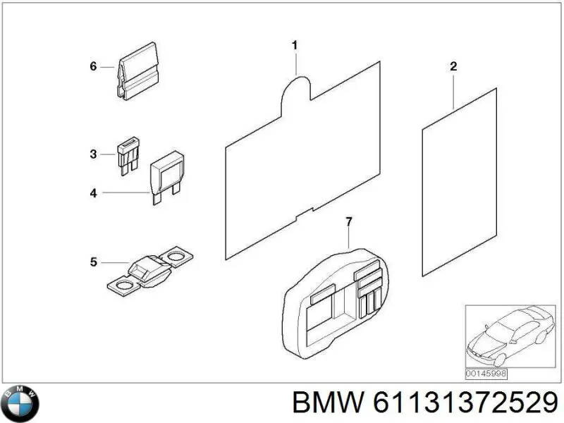 61131372529 BMW Предохранители электрических цепей