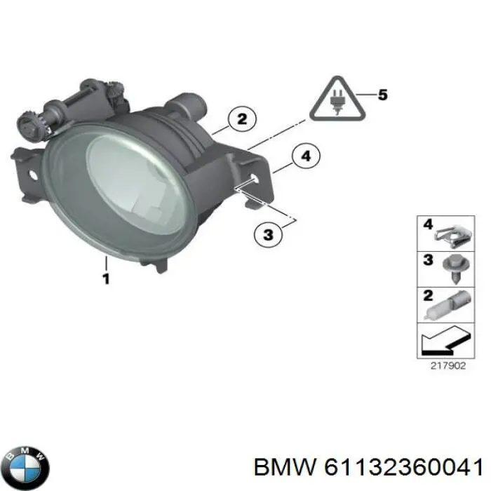 Разъем (фишка) противотуманной фары BMW 61132360041 цена, от 16.18 USD