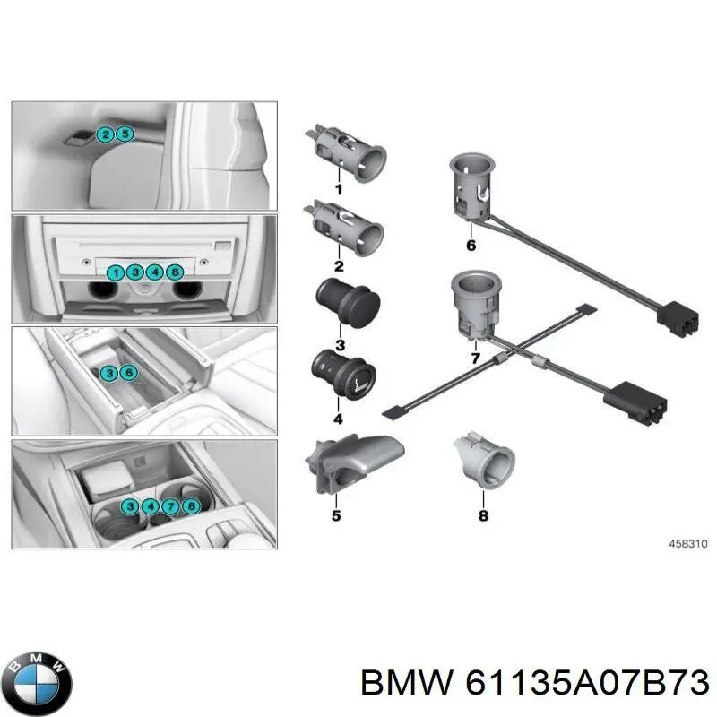  BMW 61135A07B73 цена, от 3.58 USD