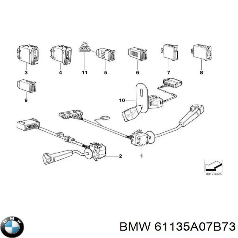 Купить 61135A07B73 BMW 