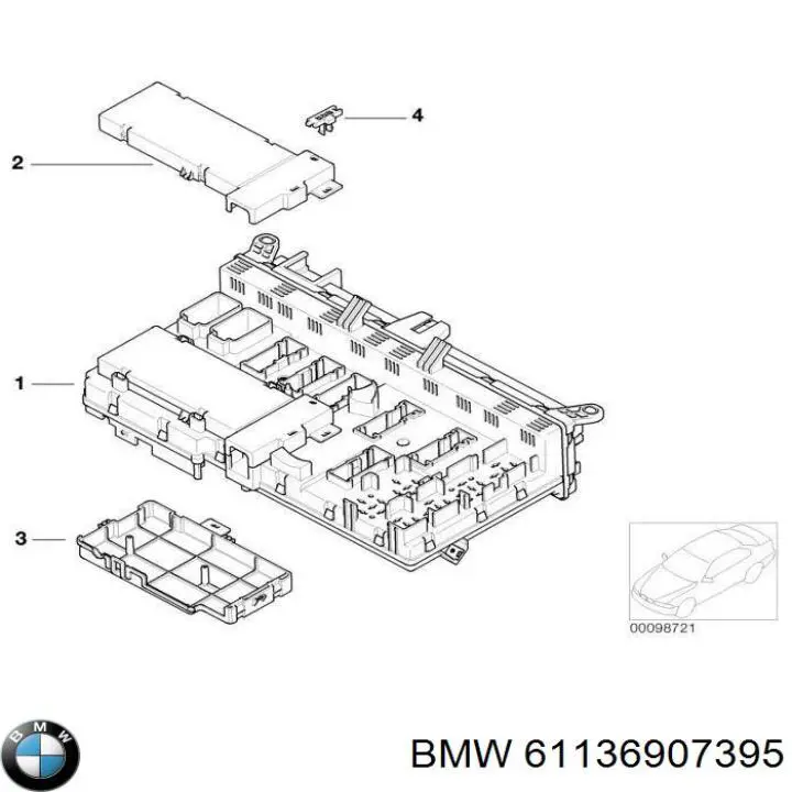 61138380405 BMW unidade de dispositivos de segurança