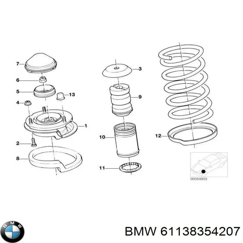 61138354207 BMW Крышка опоры амортизатора переднего