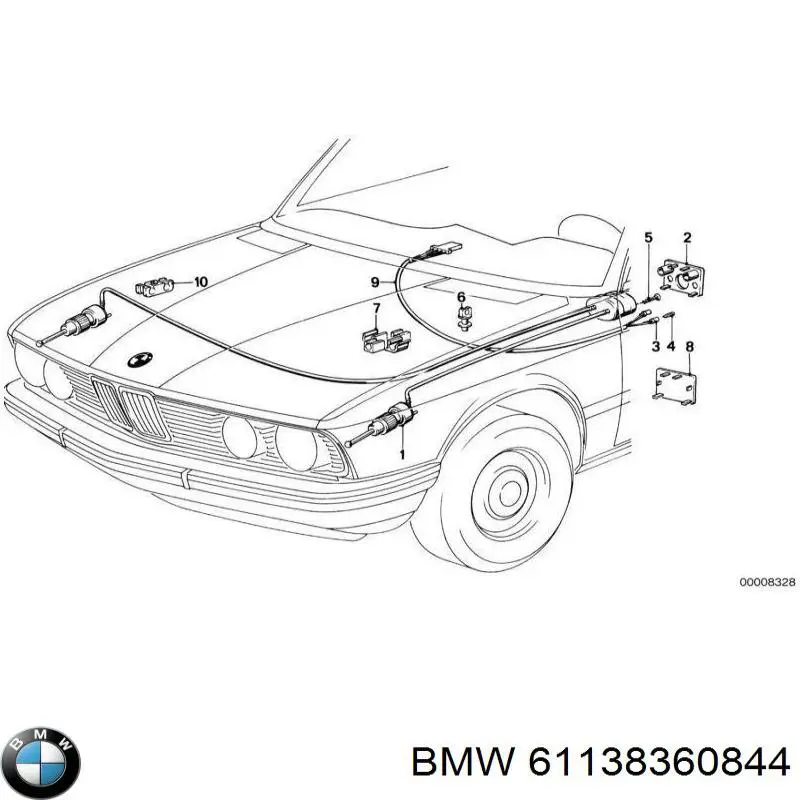 61138360844 BMW lâmpada