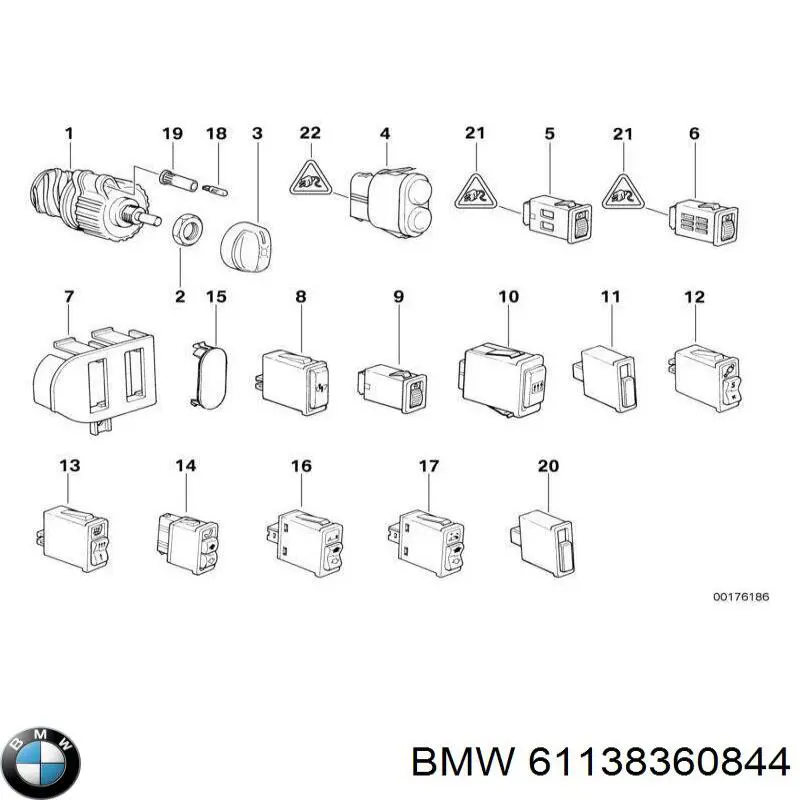 61138360844 BMW Лампа