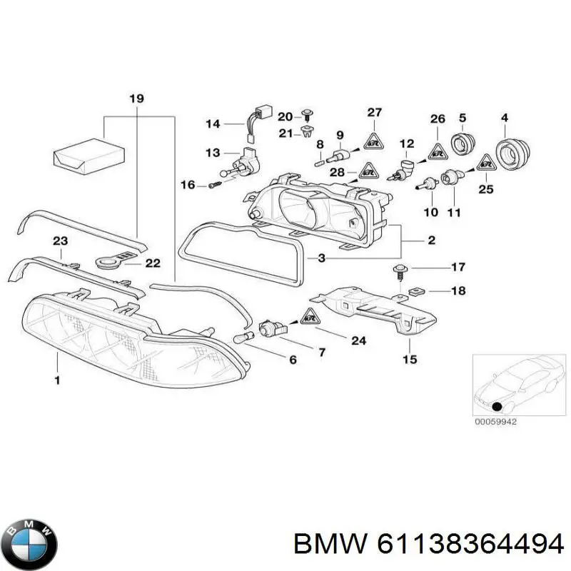  BMW 61138364494 цена, от 4.37 USD