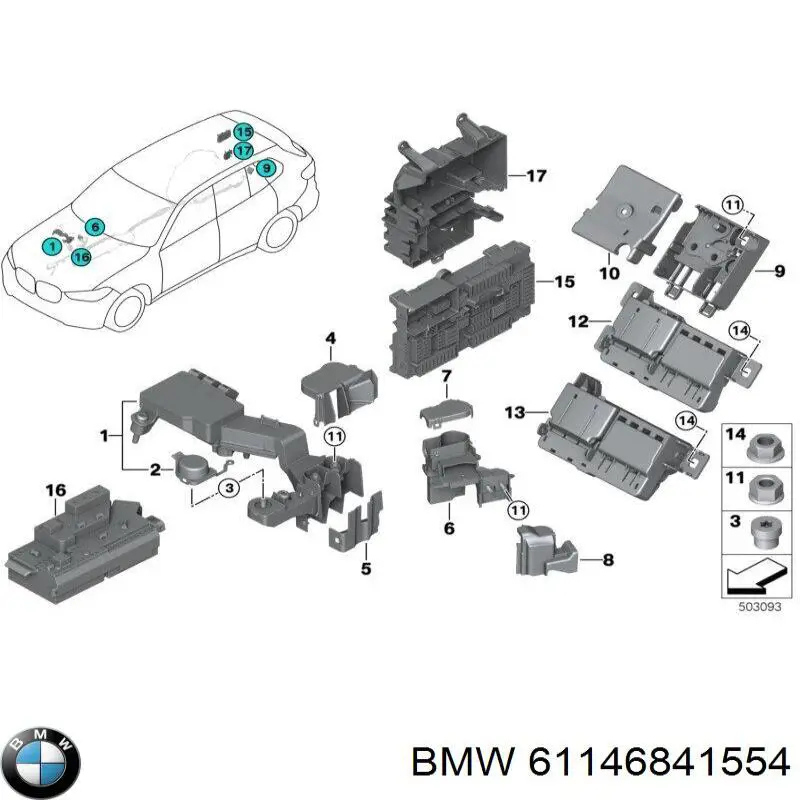  BMW 61146841554 цена, от 164.71 USD