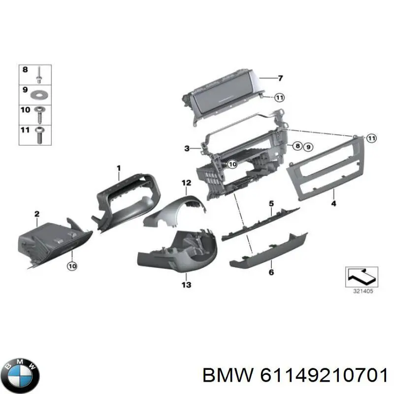  BMW 61149210701