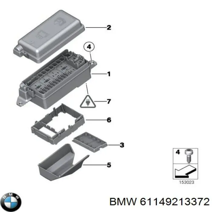 61149213372 BMW Монтажный блок предохранителей