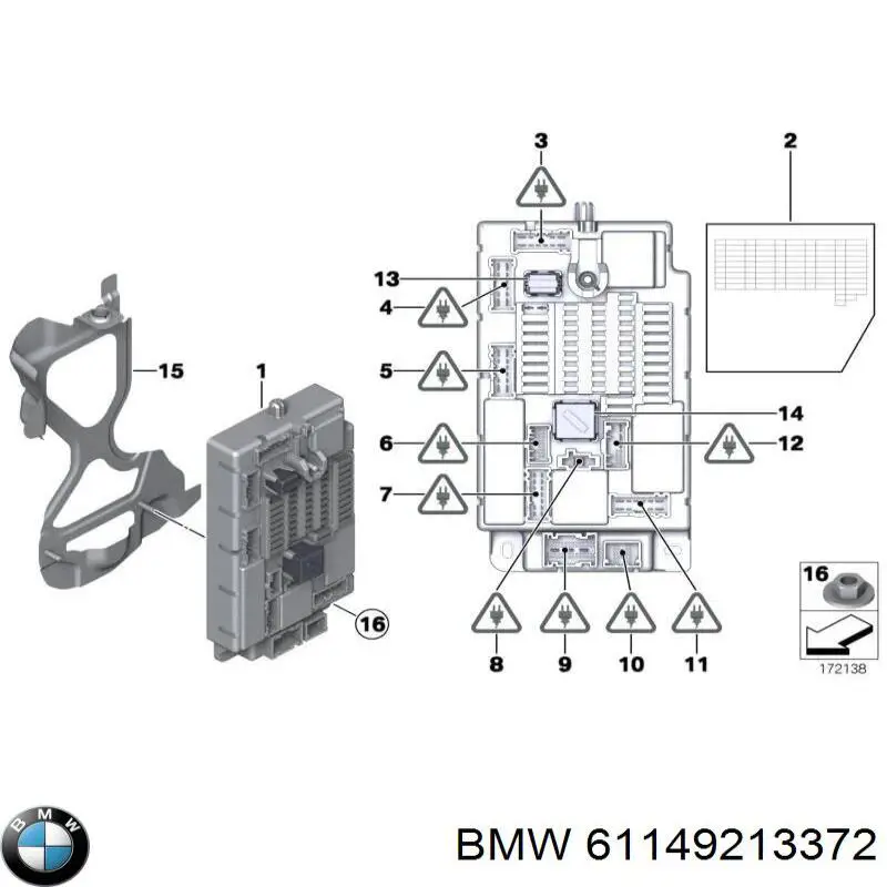 Купить 61149213372 BMW Монжатный блок реле
