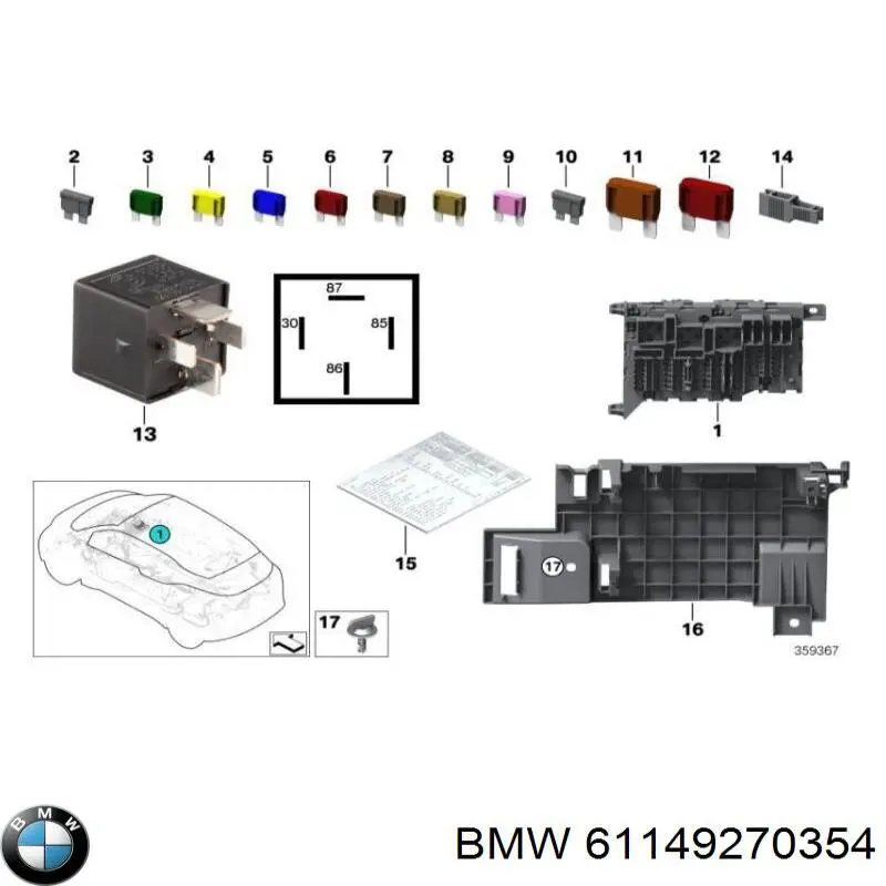  BMW 9270354 цена, от 18.06 USD