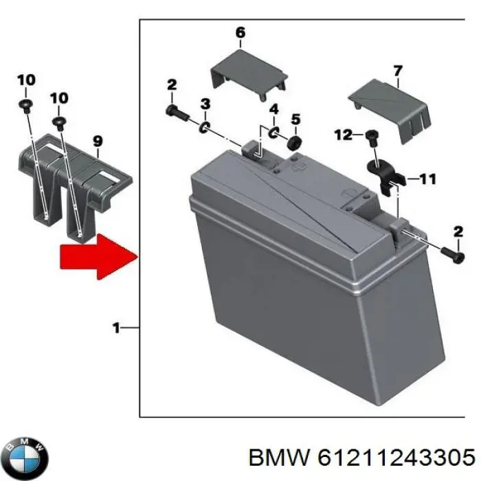 61211459014 BMW bateria recarregável (pilha)