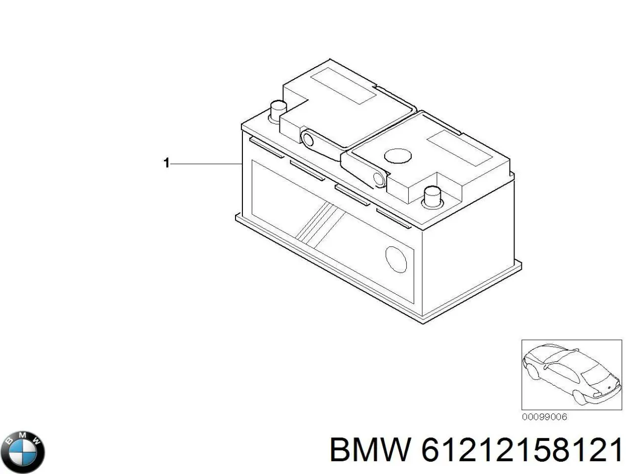 Аккумулятор BMW 61212158121