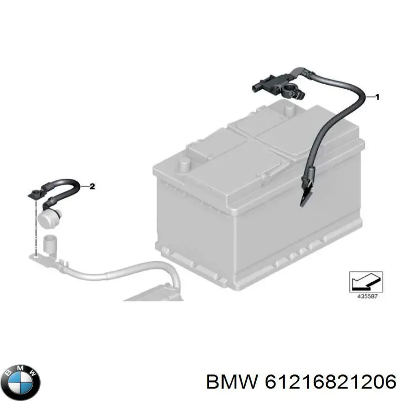 Кабель массы аккумулятора (АКБ) BMW 61216821206 цена, от 36.74 USD