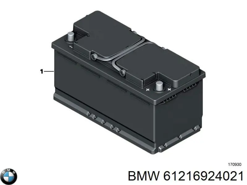 Аккумулятор BMW 70 А/ч 12 В 61216924021