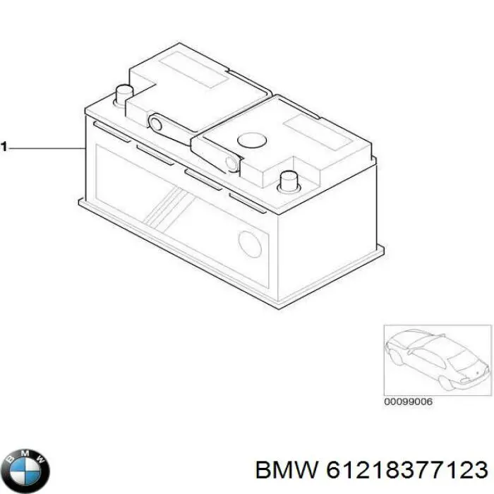 Аккумулятор BMW 61218377123
