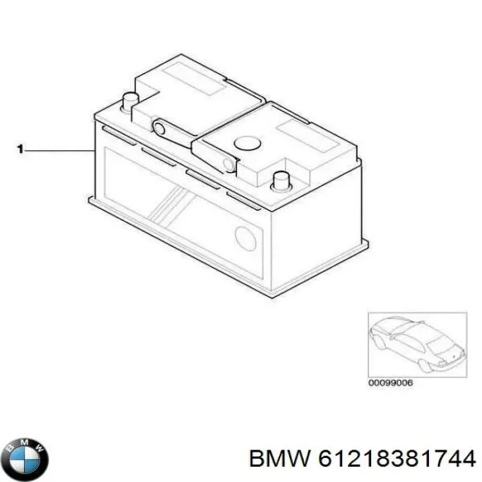 Купить Аккумулятор BMW 75 А/ч (61218381744)