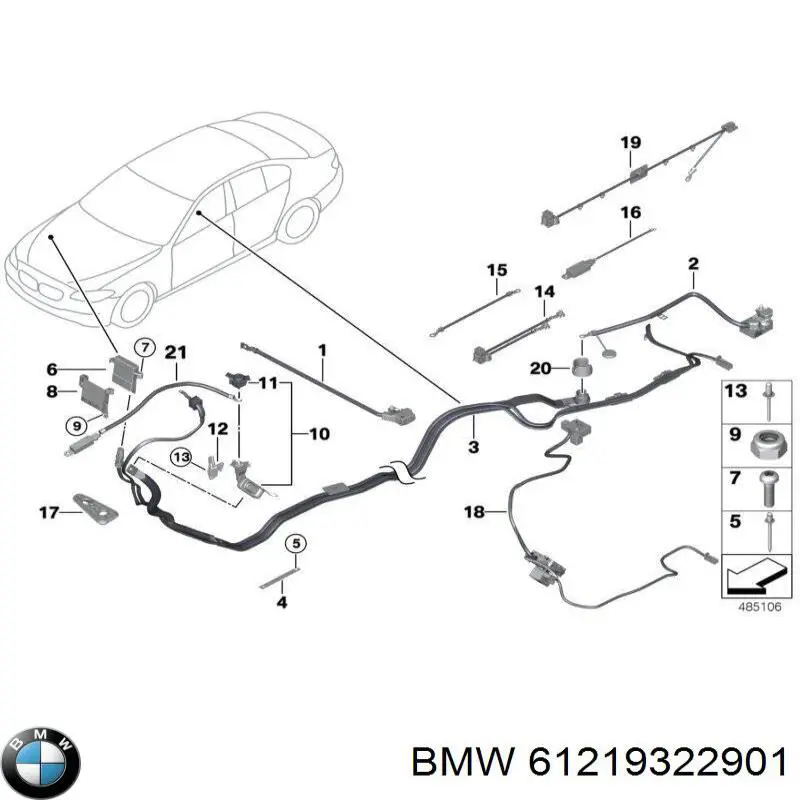 Кабель массы аккумулятора (АКБ) BMW 61219322901 цена, от 31.67 USD
