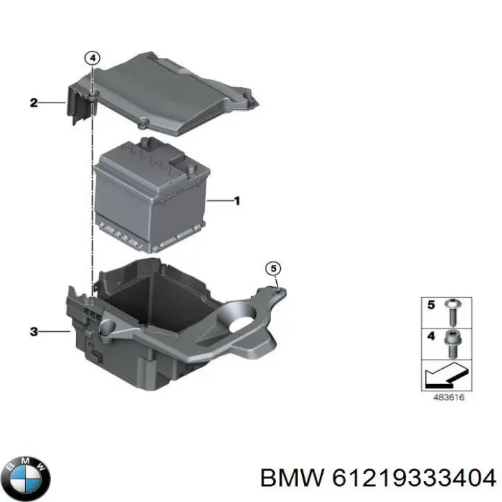 Купить Аккумулятор BMW Емкость 60А/ч 61219333404
