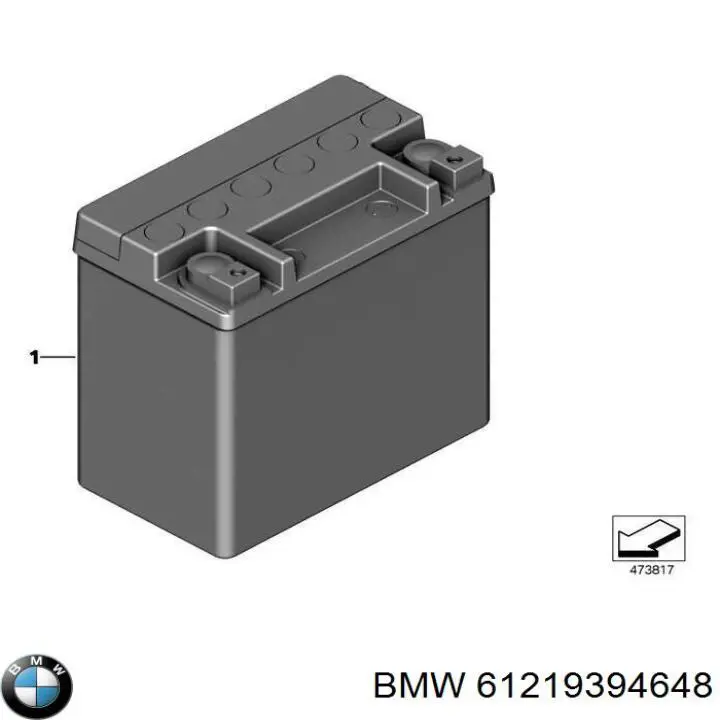 61219394648 BMW Batería original y equivalente