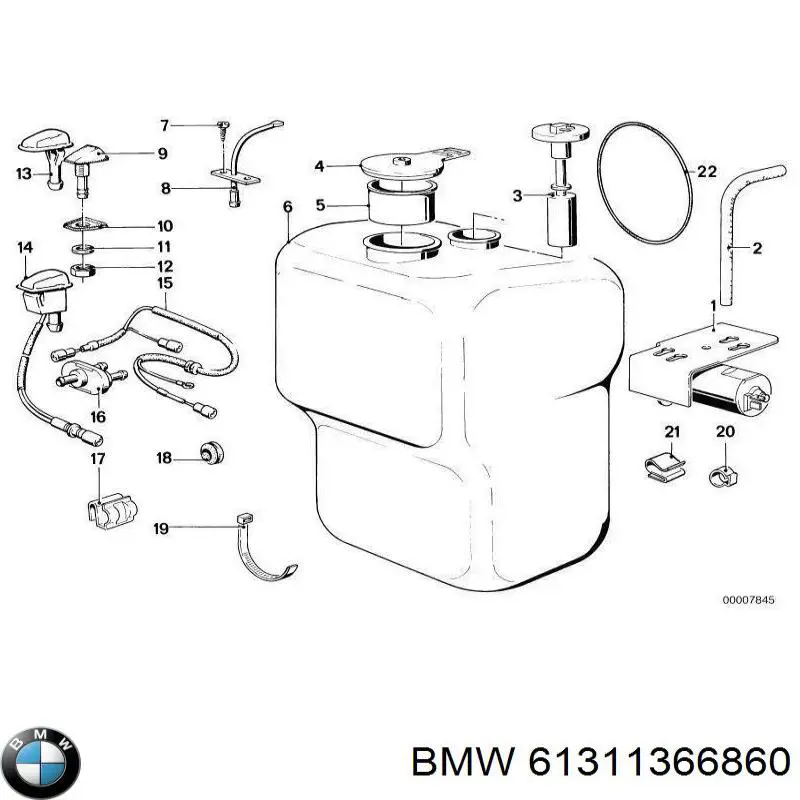 Датчик уровня бачка стеклоомывателя 61311366860 BMW