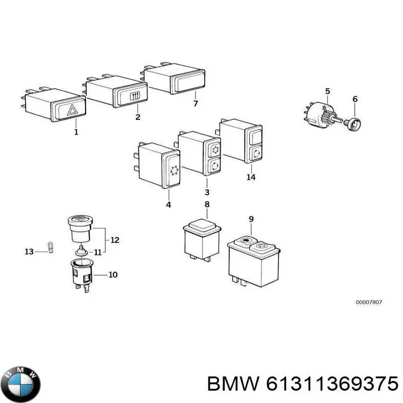  BMW 61311369375 цена, от 8.21 USD