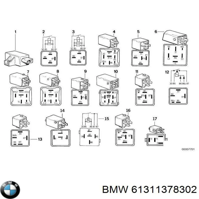 61311378302 BMW реле указателей поворотов