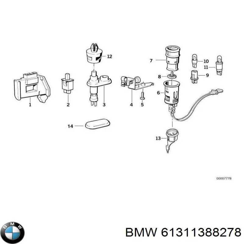 Переключатель управления люком 61311388278 BMW