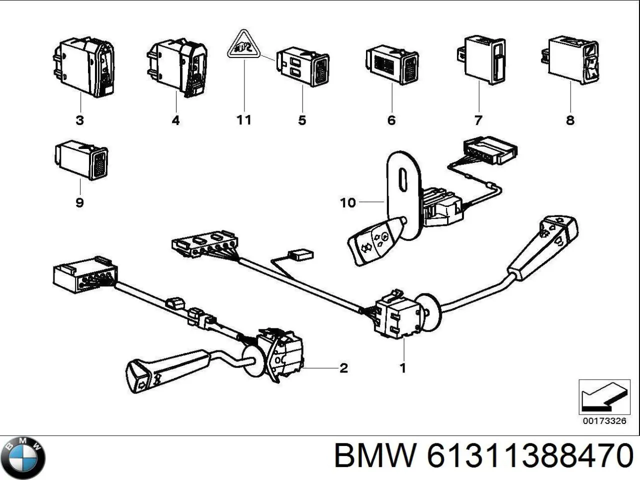  Переключатель подрулевой левый BMW 5 