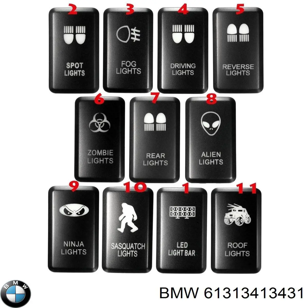 61313413431 BMW кнопочный блок управления стеклоподъемником передний левый