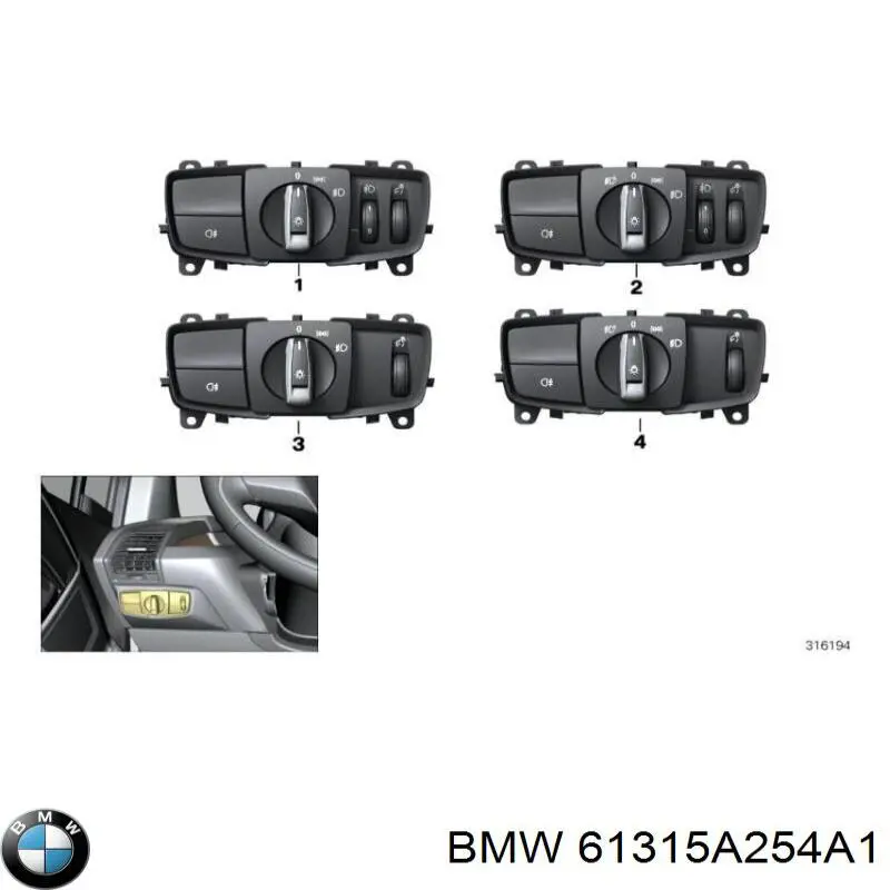 9311727 BMW Переключатели электрические (переключатель света центральный)