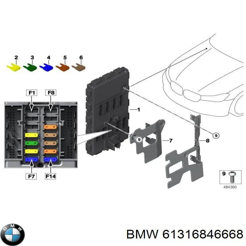  BMW 61319436664 цена, от 316.73 USD